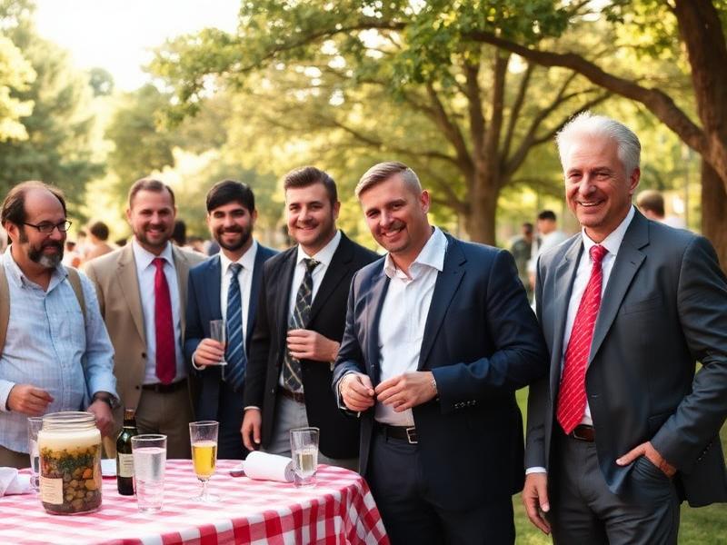 Alumni gathered at Steve's summer picnic